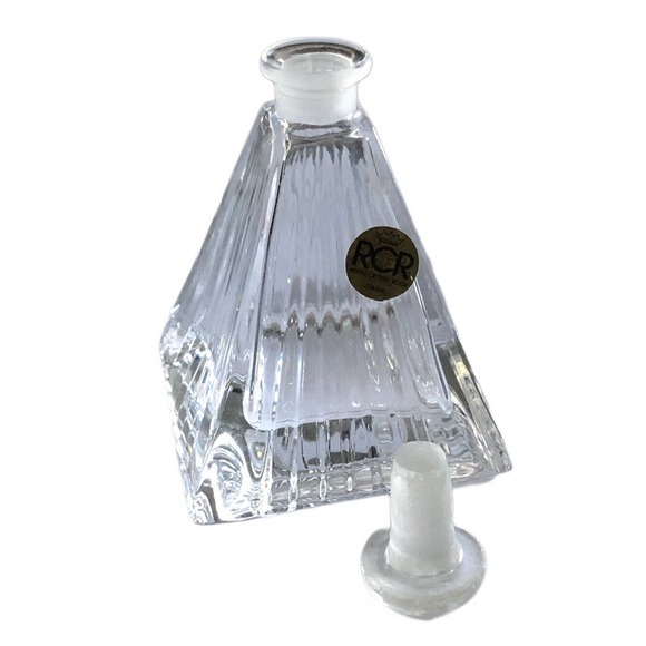 RCR ROYAL CRYSTAL ROCK 5" PYRAMID CRYSTAL PERFUME BOTTLE/STOPPER/SEAL/SALE! - Picture 3 of 10